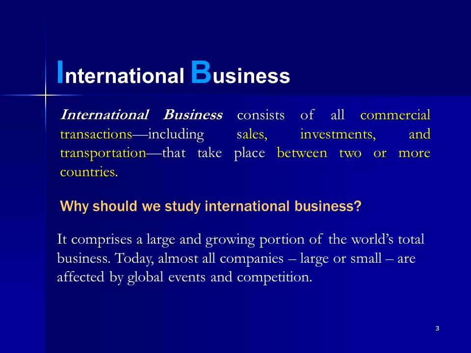 Why study international business